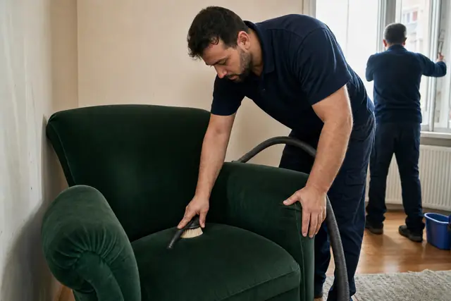 İstanbul koltuk yıkama sonrası: Kadife berjer temizlik öncesi ve sonrası